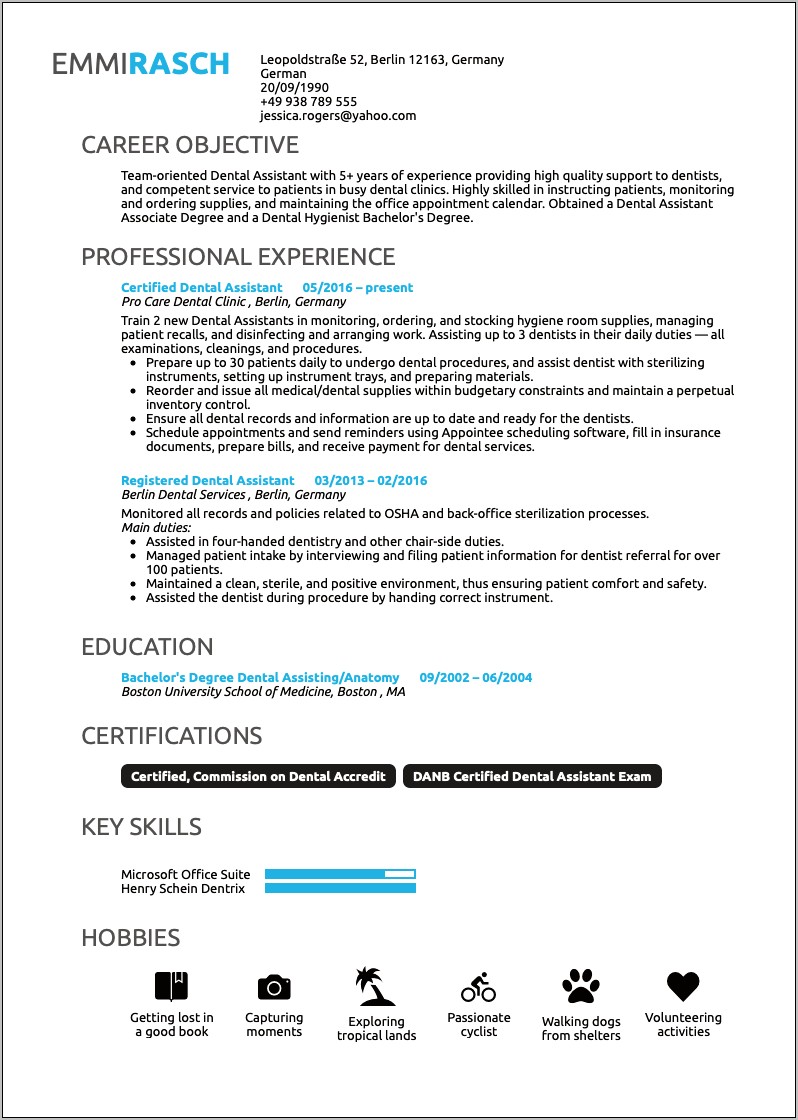 Best Usaa Resume Examples Medical