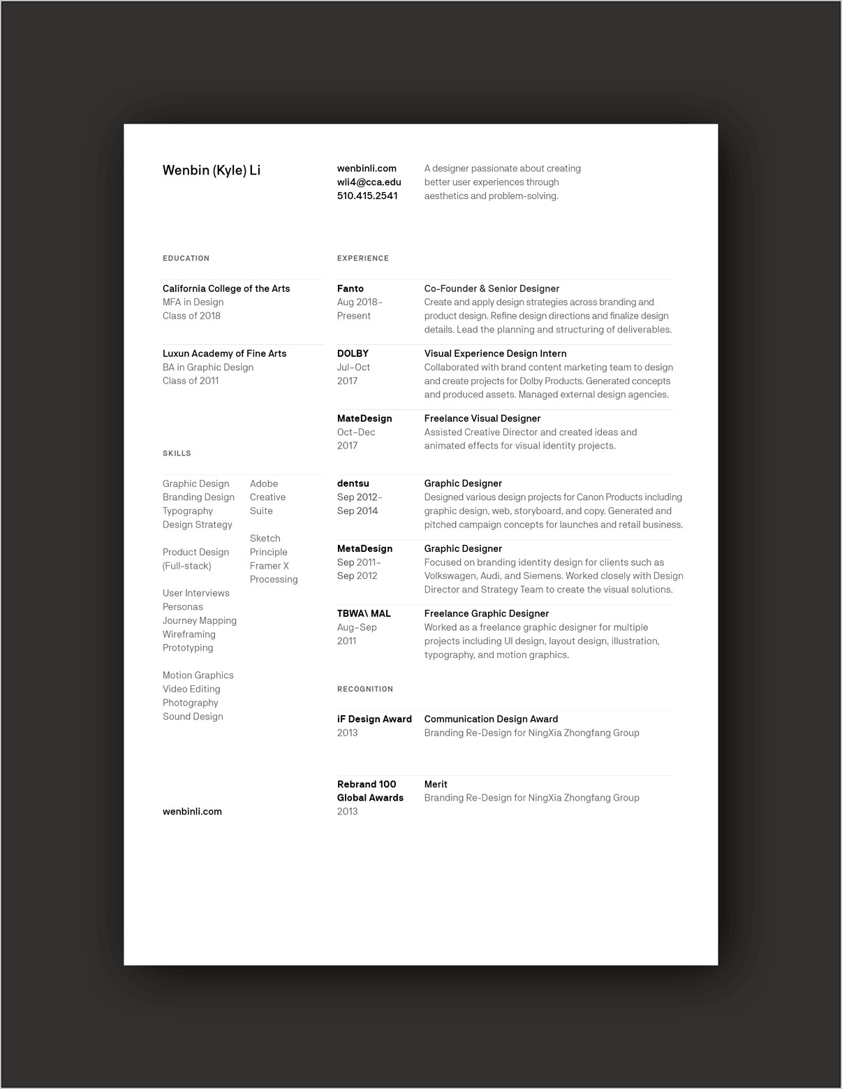 Best User Experience Designer Resume