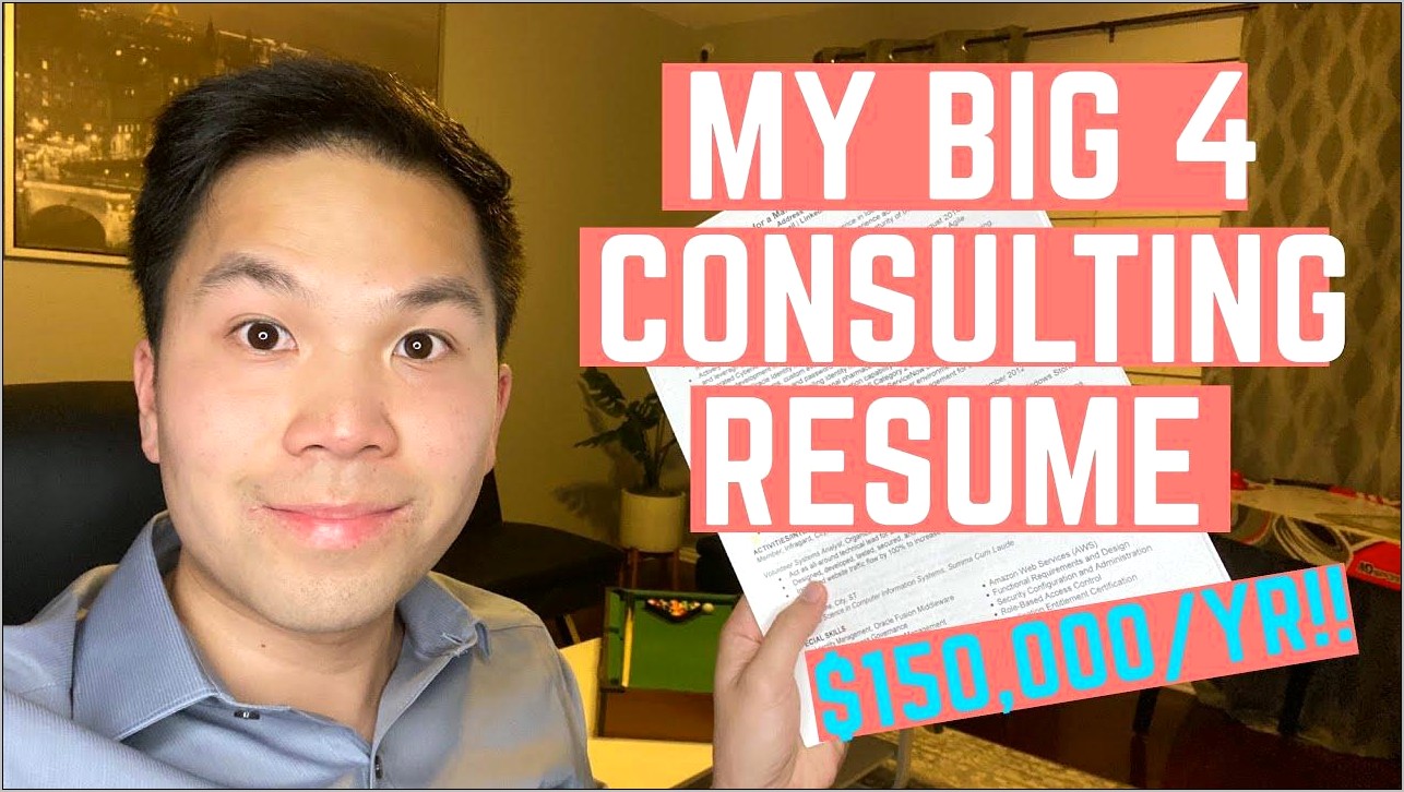 Big 4 Consultant Resume Example