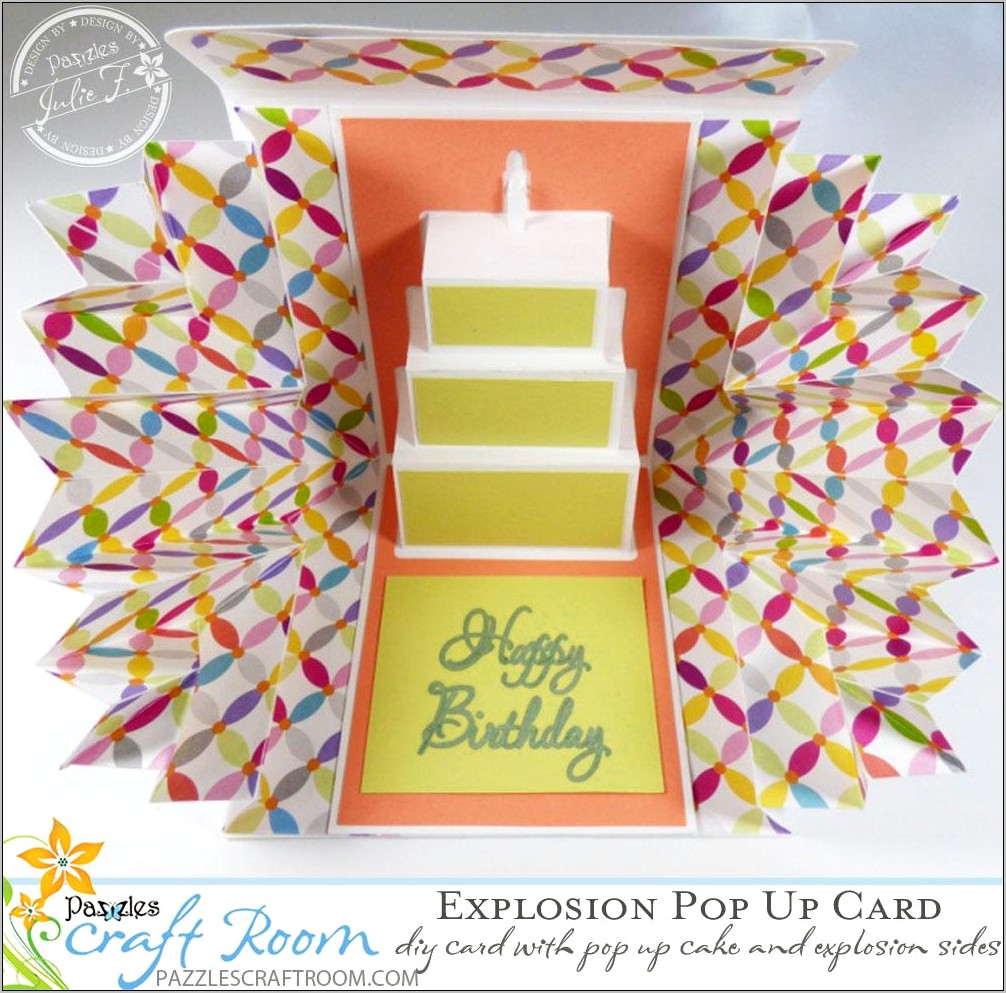 Birthday Cake Popup Card Template Download