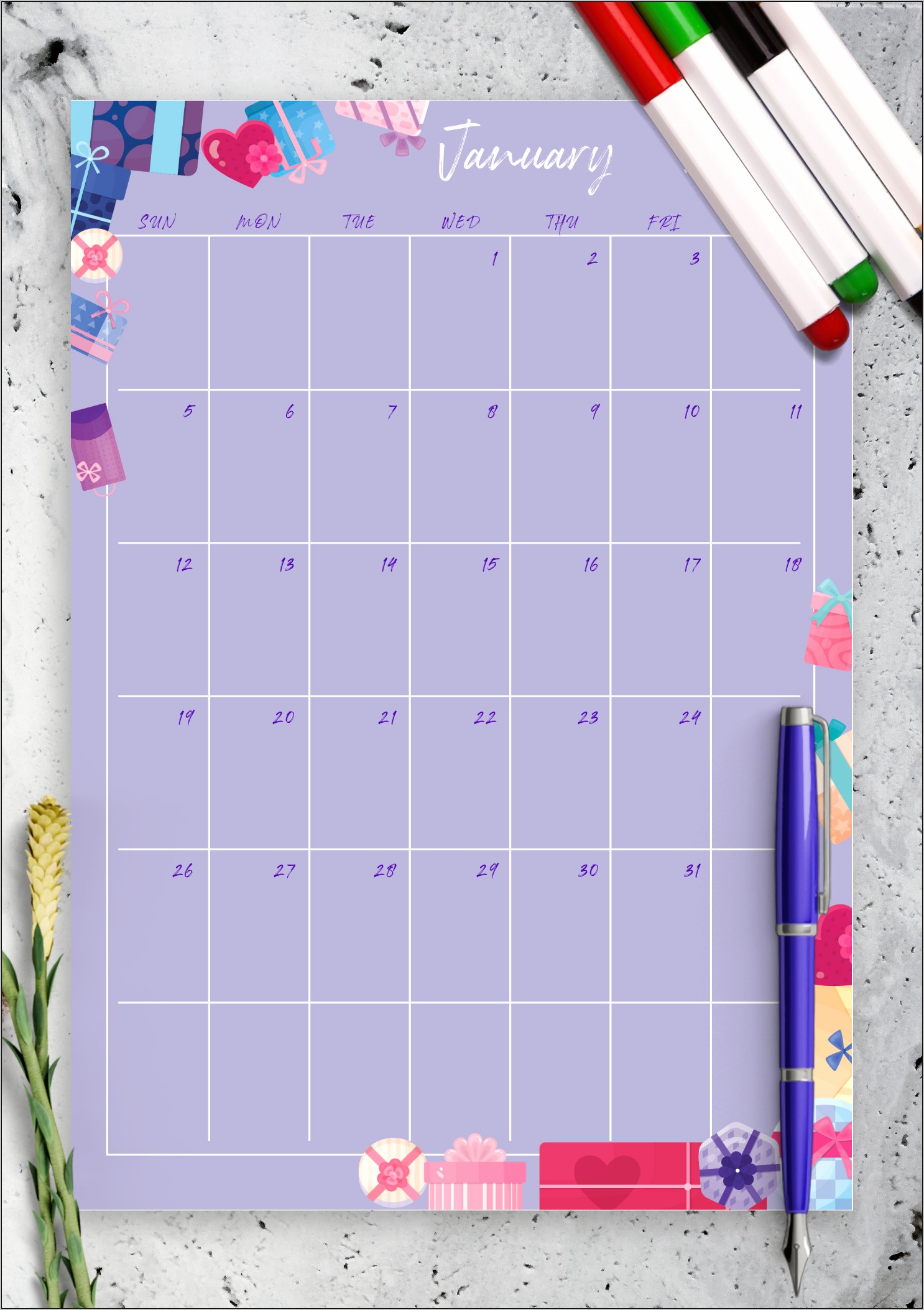 Birthday Calendar Creator 2019 Template To Download