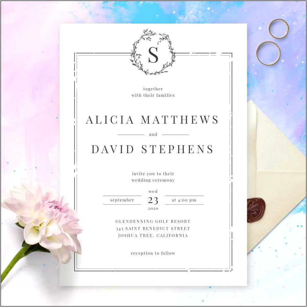 Black And White Invitation Template Download