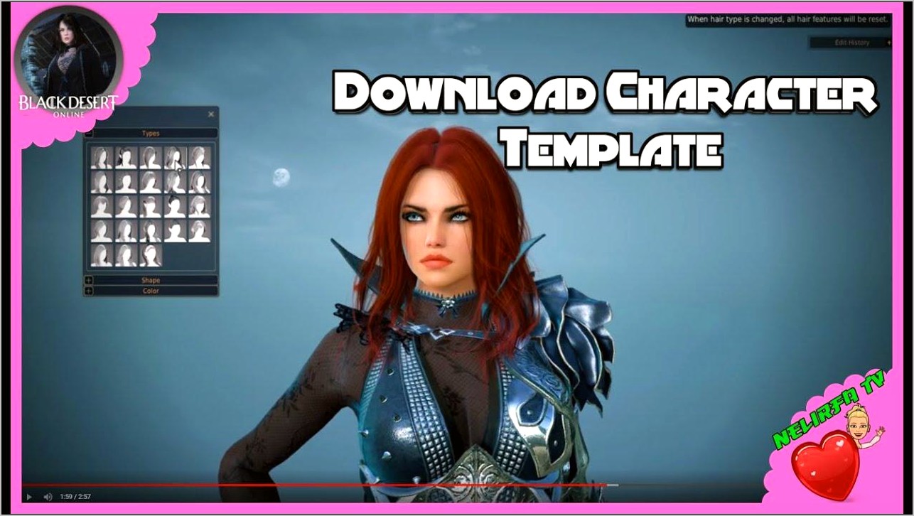 Black Desert Online Character Template Download