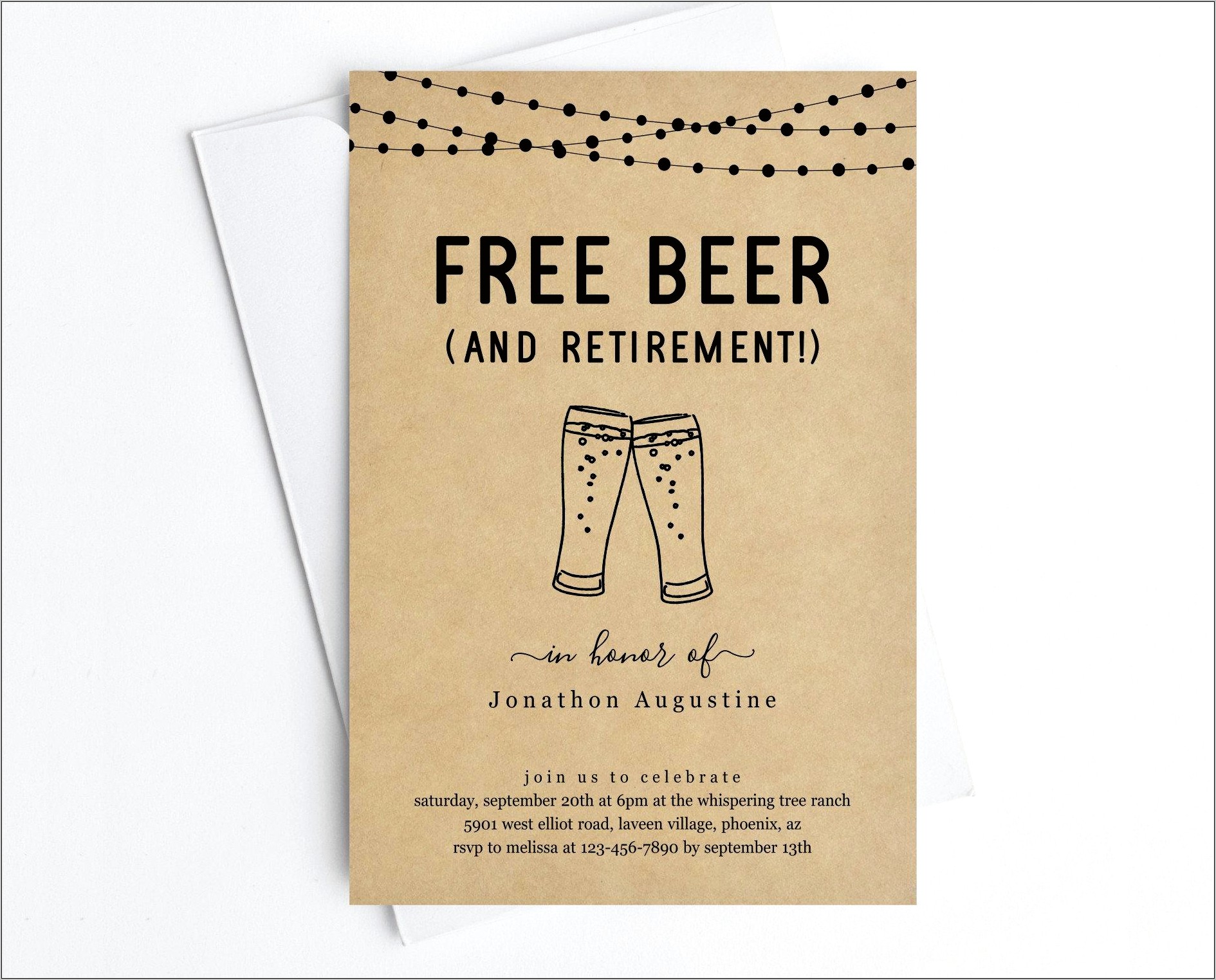 Blank Party Template Download Retirement 8.5x11