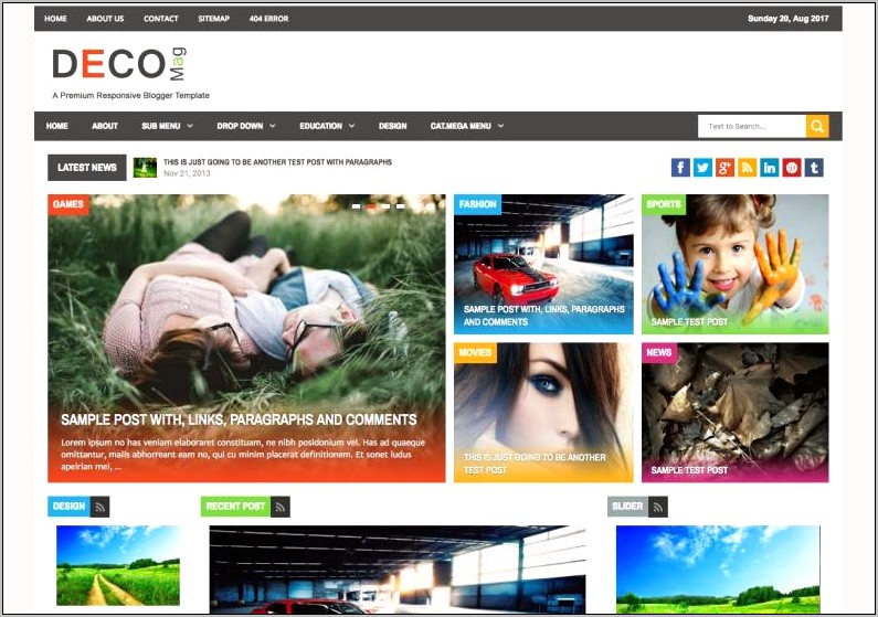 Bmag Magazine Responsive Blogger Template Download Premium