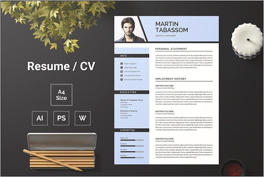 Bootstrap 4 Resume Template Free