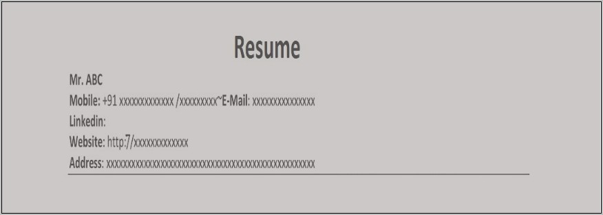 Bsc Resume Format Free Download