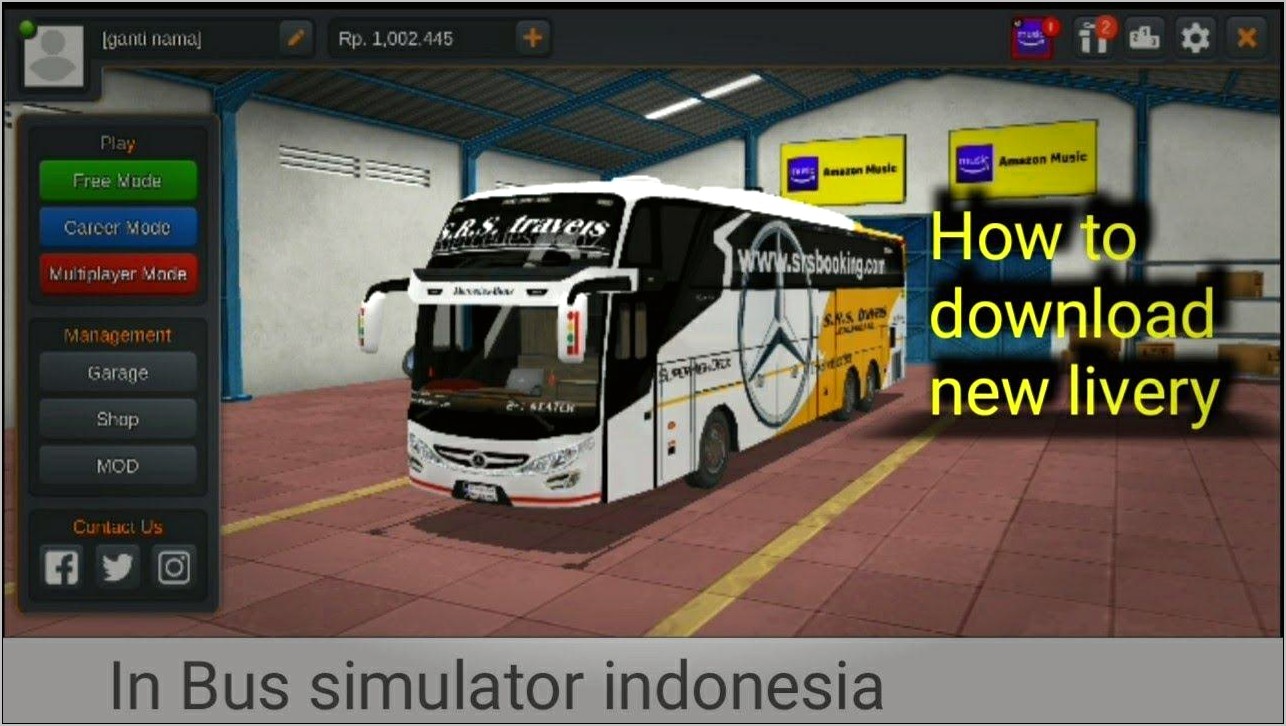 Bus Simulator Indonesia Livery Template Download