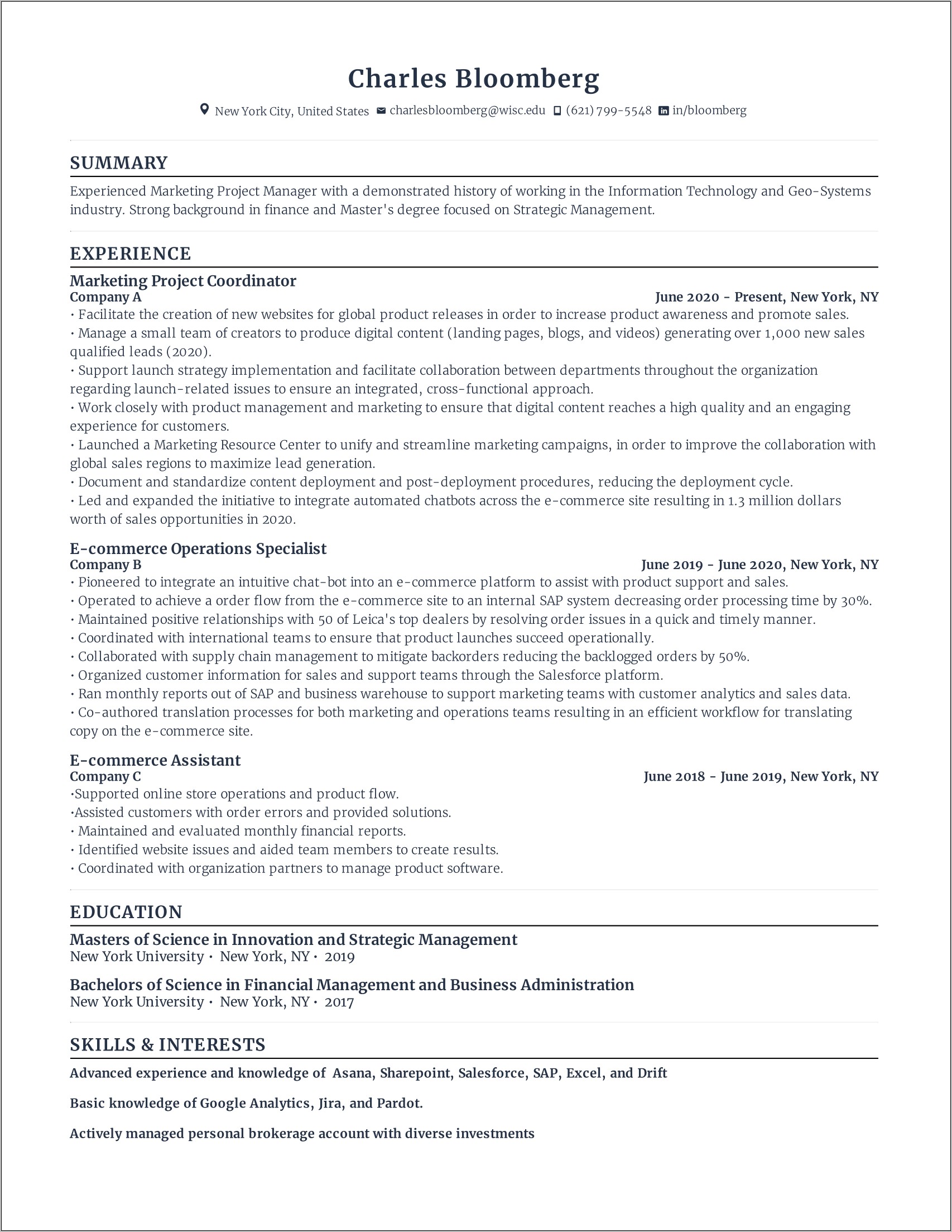 Business Banking Area Manager Resume