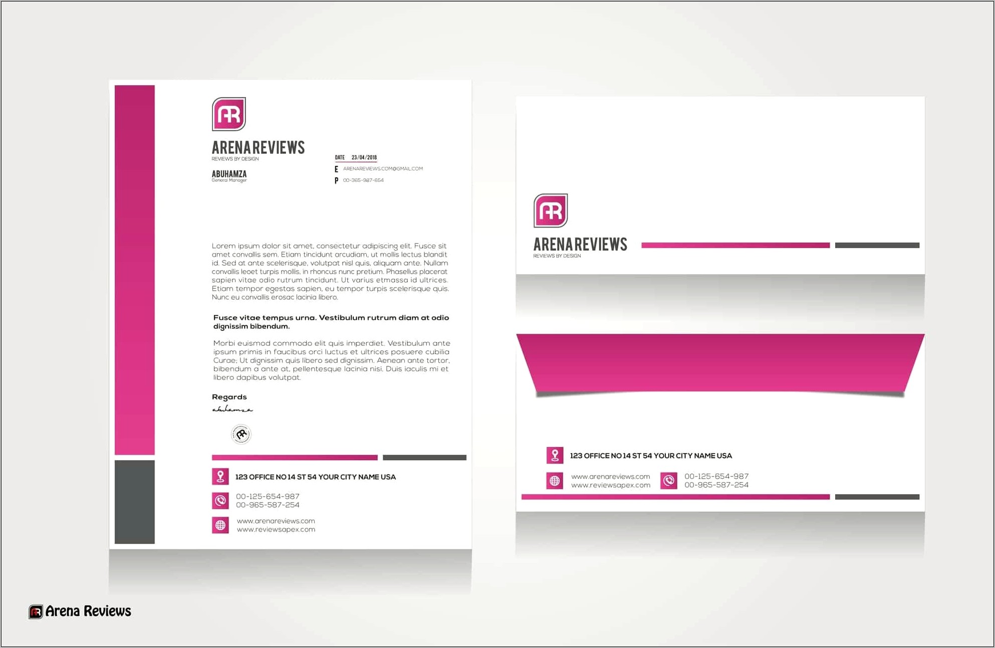 Business Card Letterhead Envelope Template Download