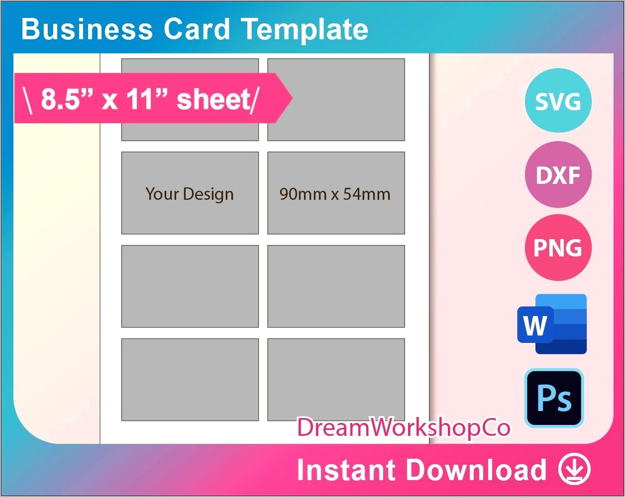 Business Card Template For Word Download