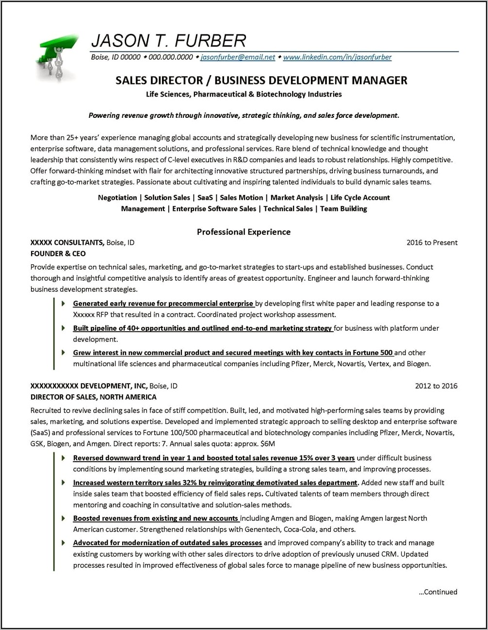 Business Development Manager Resume Skills