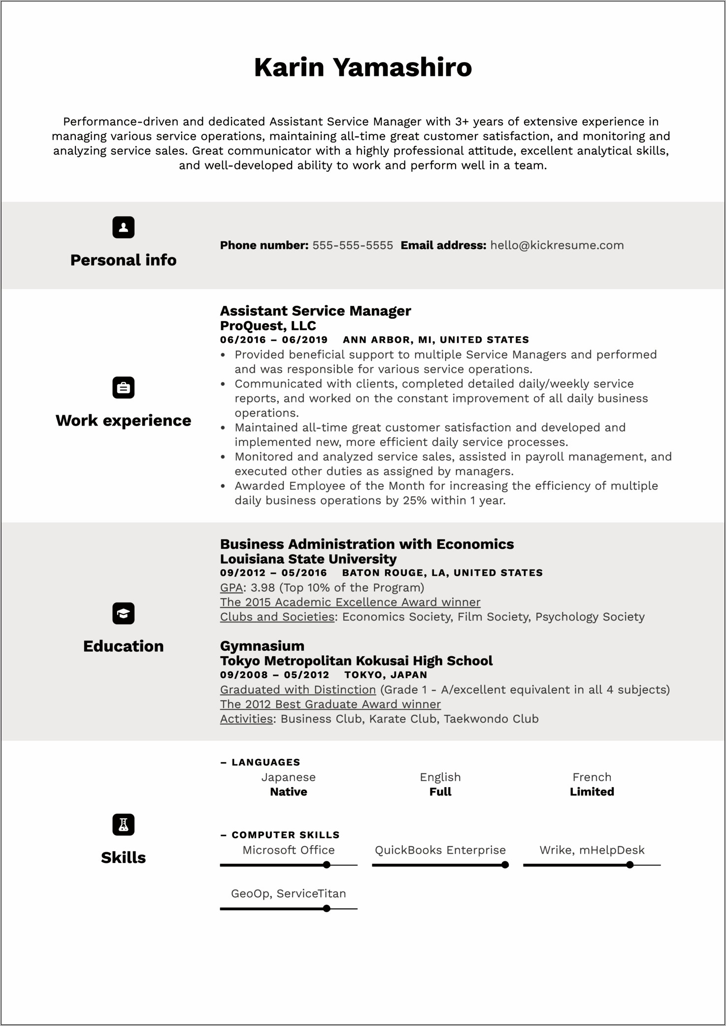 Call Center Assistant Manager Resume