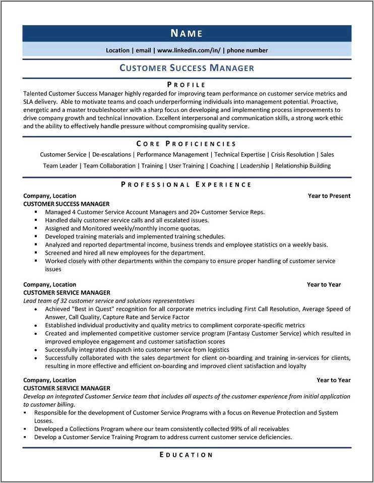 Call Center Qa Manager Resume