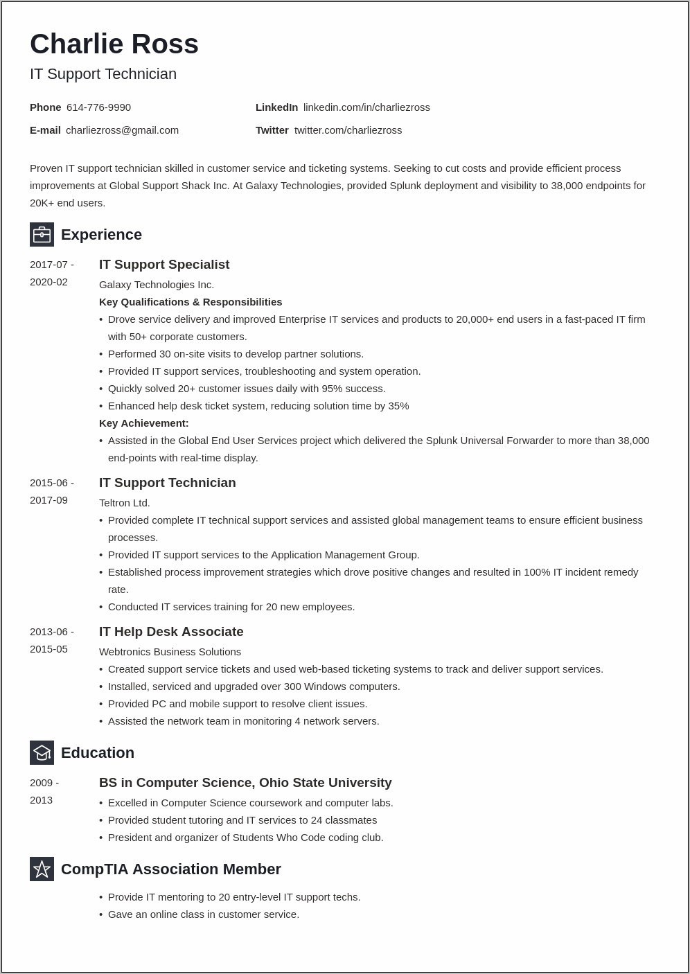 Call Management System Experience Resume