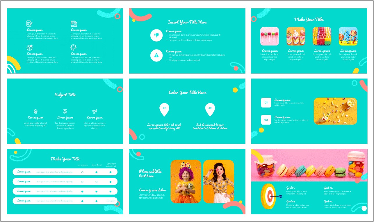 Candyland Theme Powerpoint Presentation Download Template