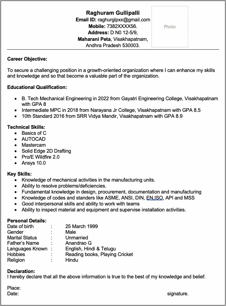 Career Objective On Resume Engineering