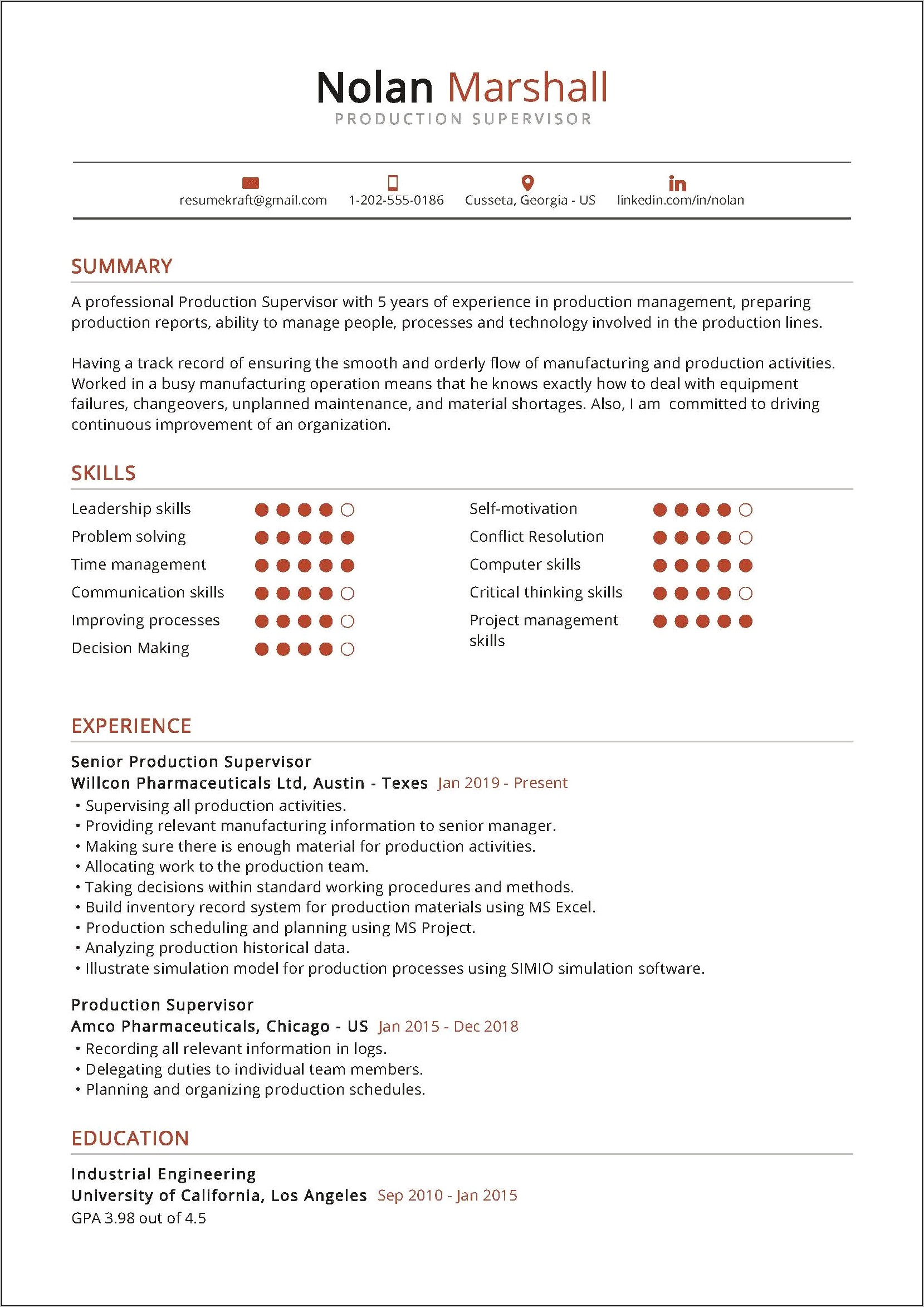 Case Manager Supervisor Resume Sample