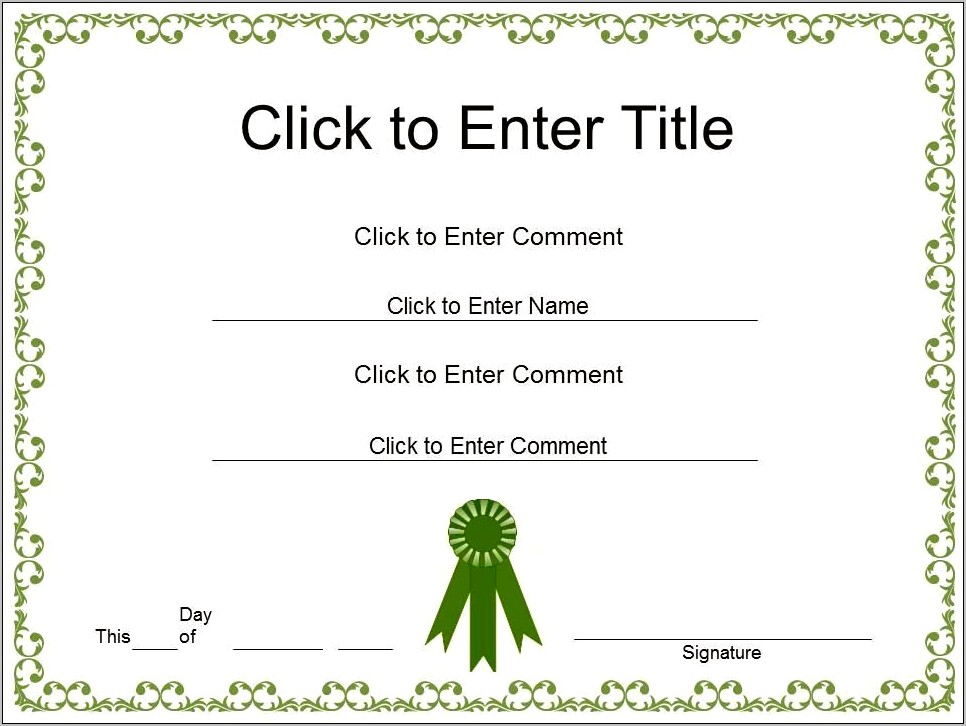 Certificate Of Appreciation Template Powerpoint Download