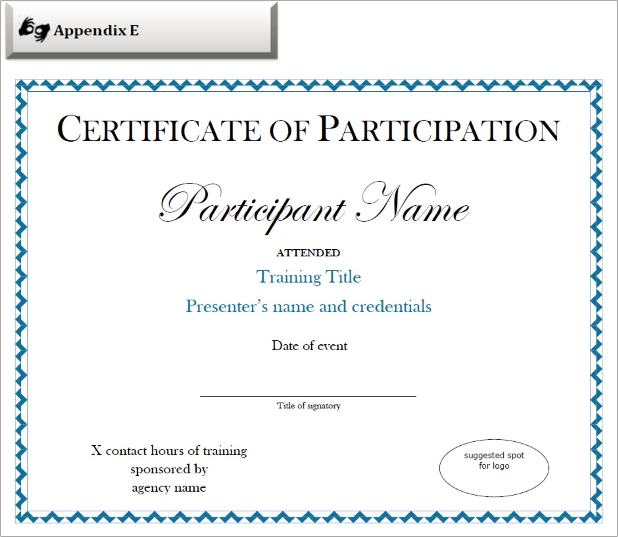 Certificate Of Participation Templates To Download