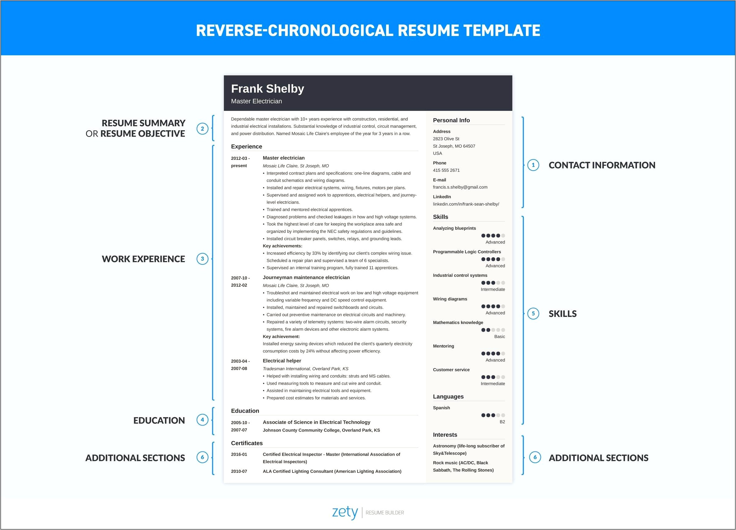 Chronological Resume Template Word Free
