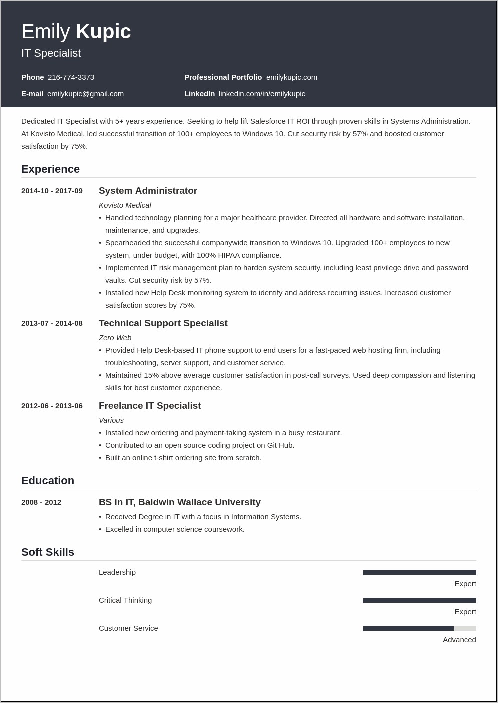 Chuck E Cheese Job Resume