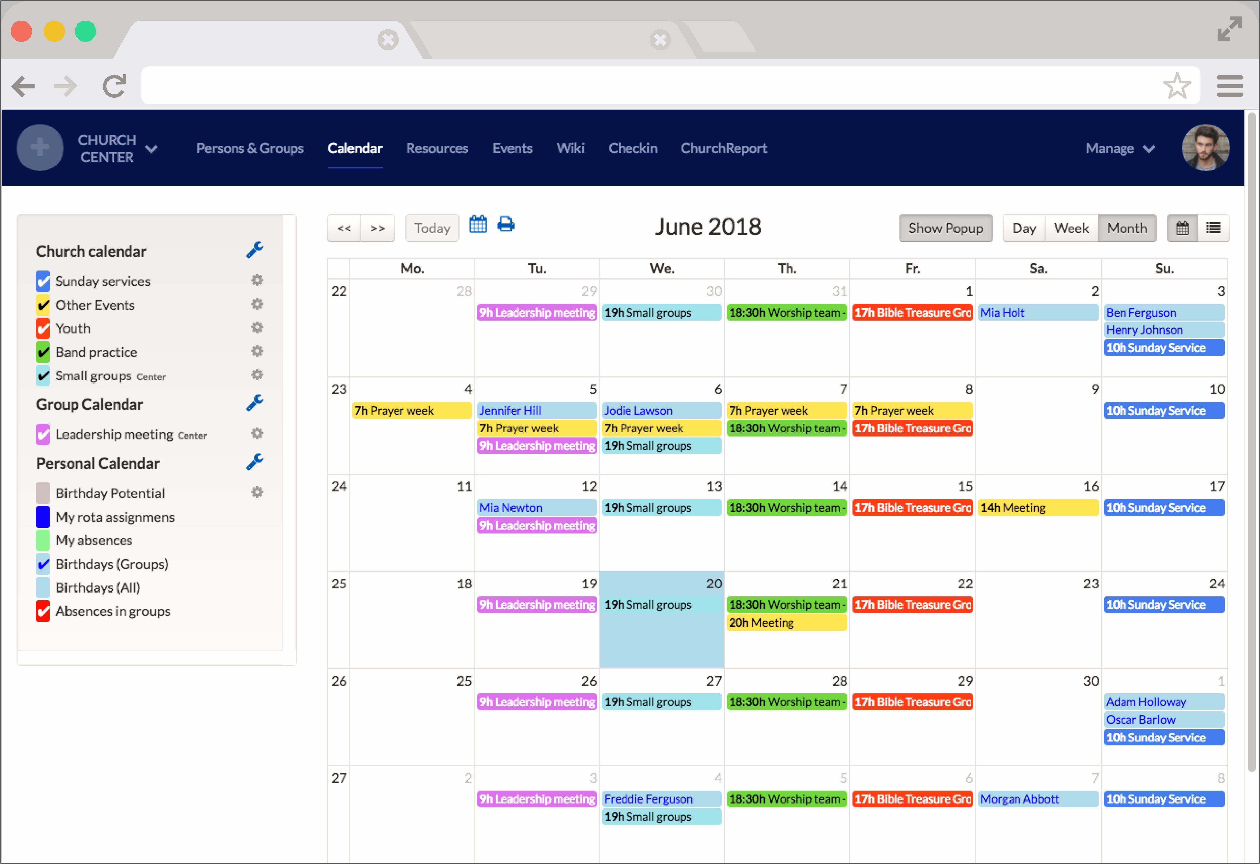 Churc H Event Calendar Templates Download