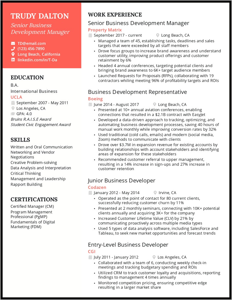 Civic Leadership Resume Free Download