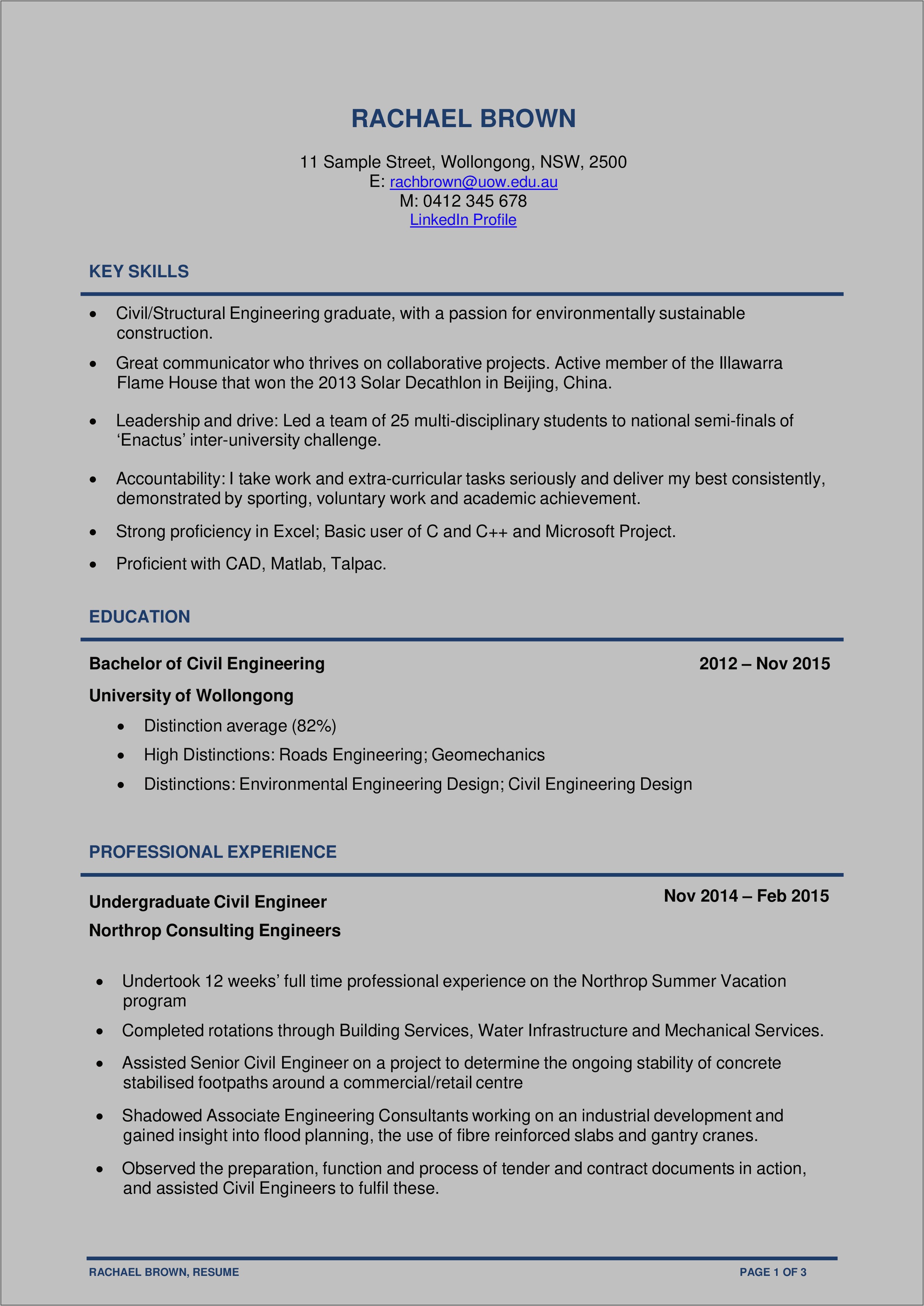 Civil Engineering Ojt Resume Objectives