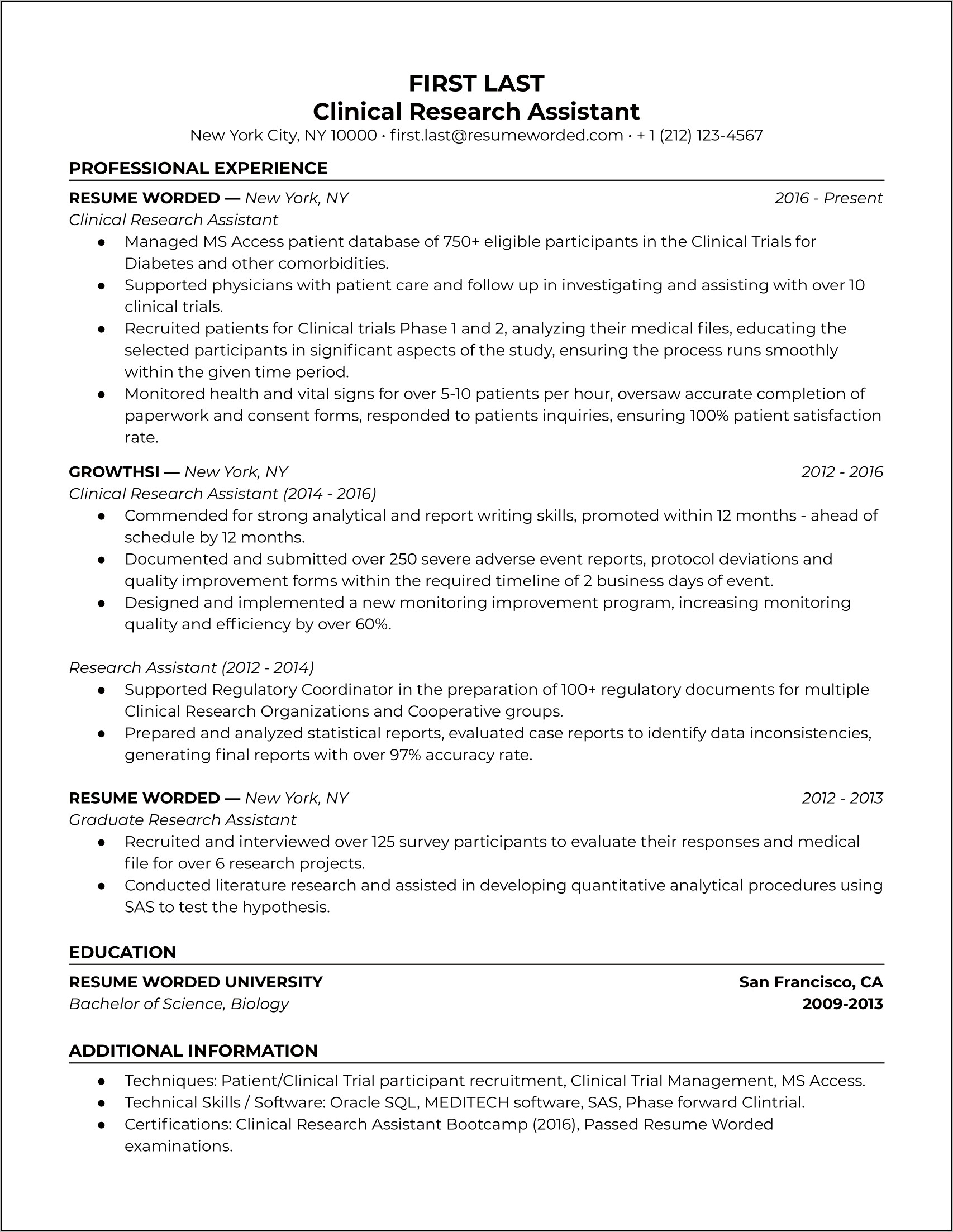 Clinical Data Manager Resume Samples