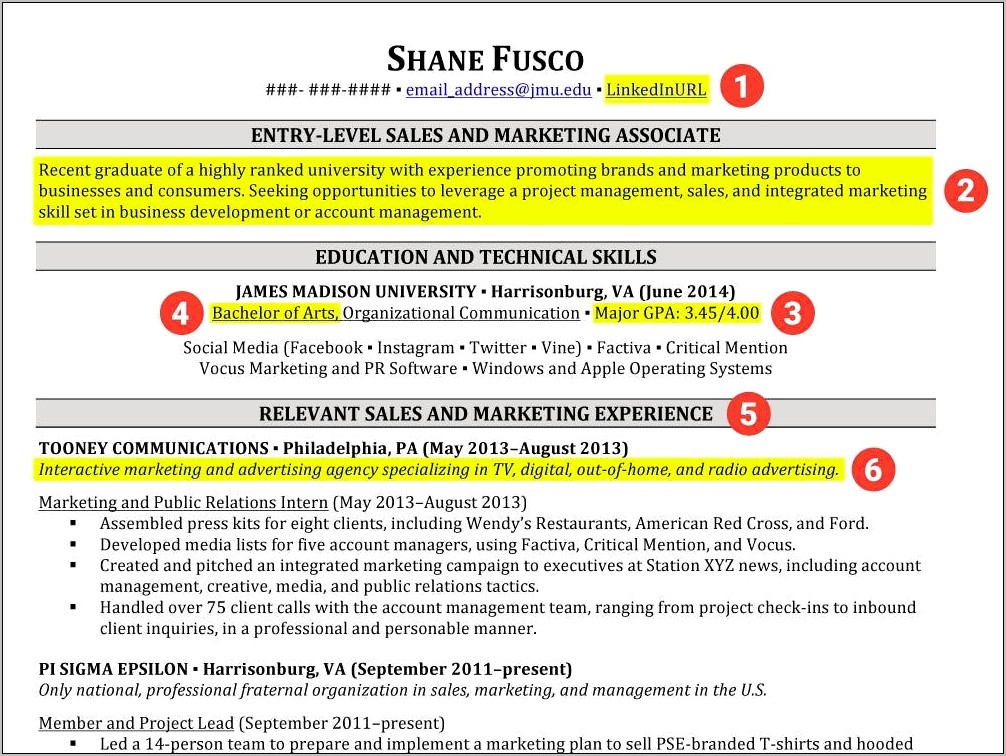 College Gradtate Sample Resume Business