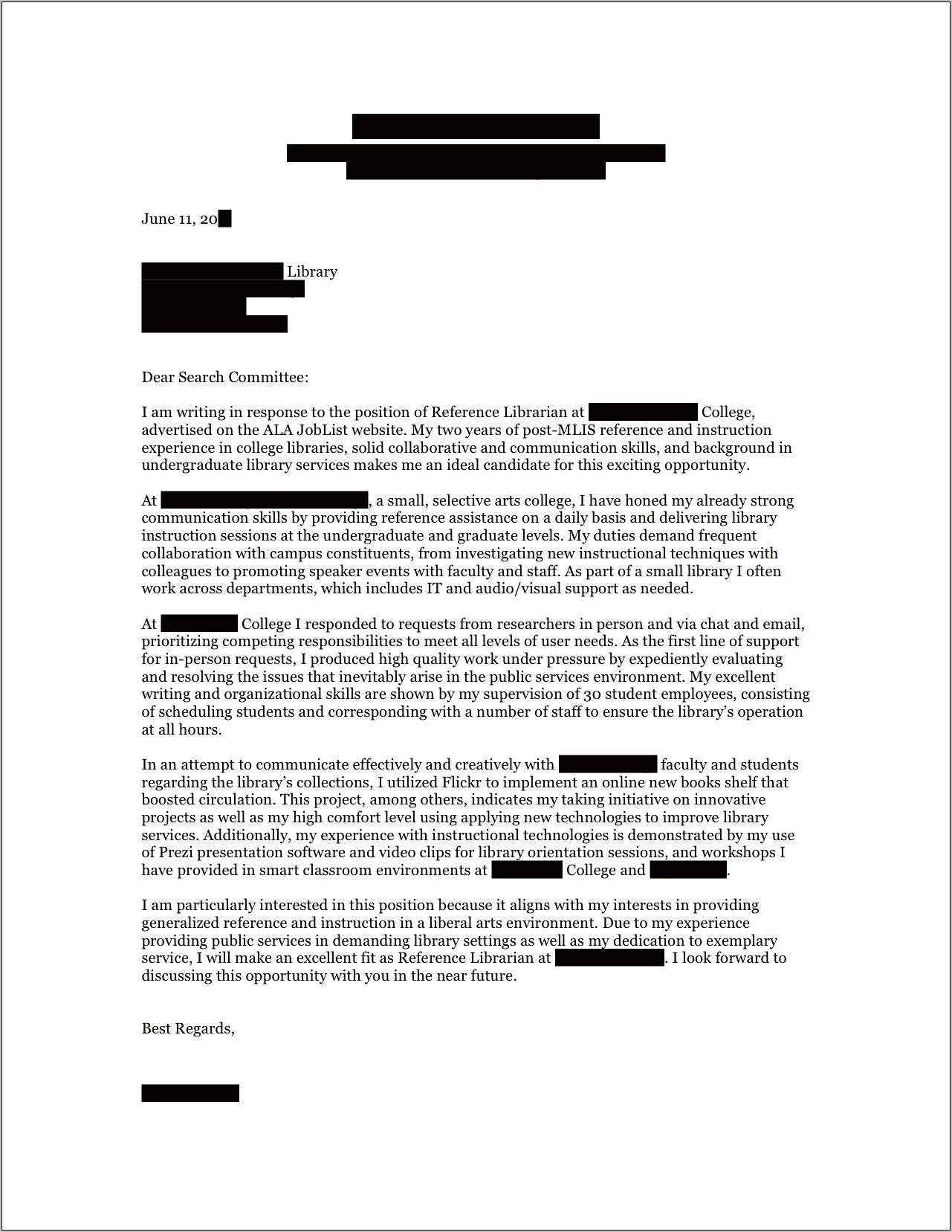 College Recommendation Letter Resume Sample