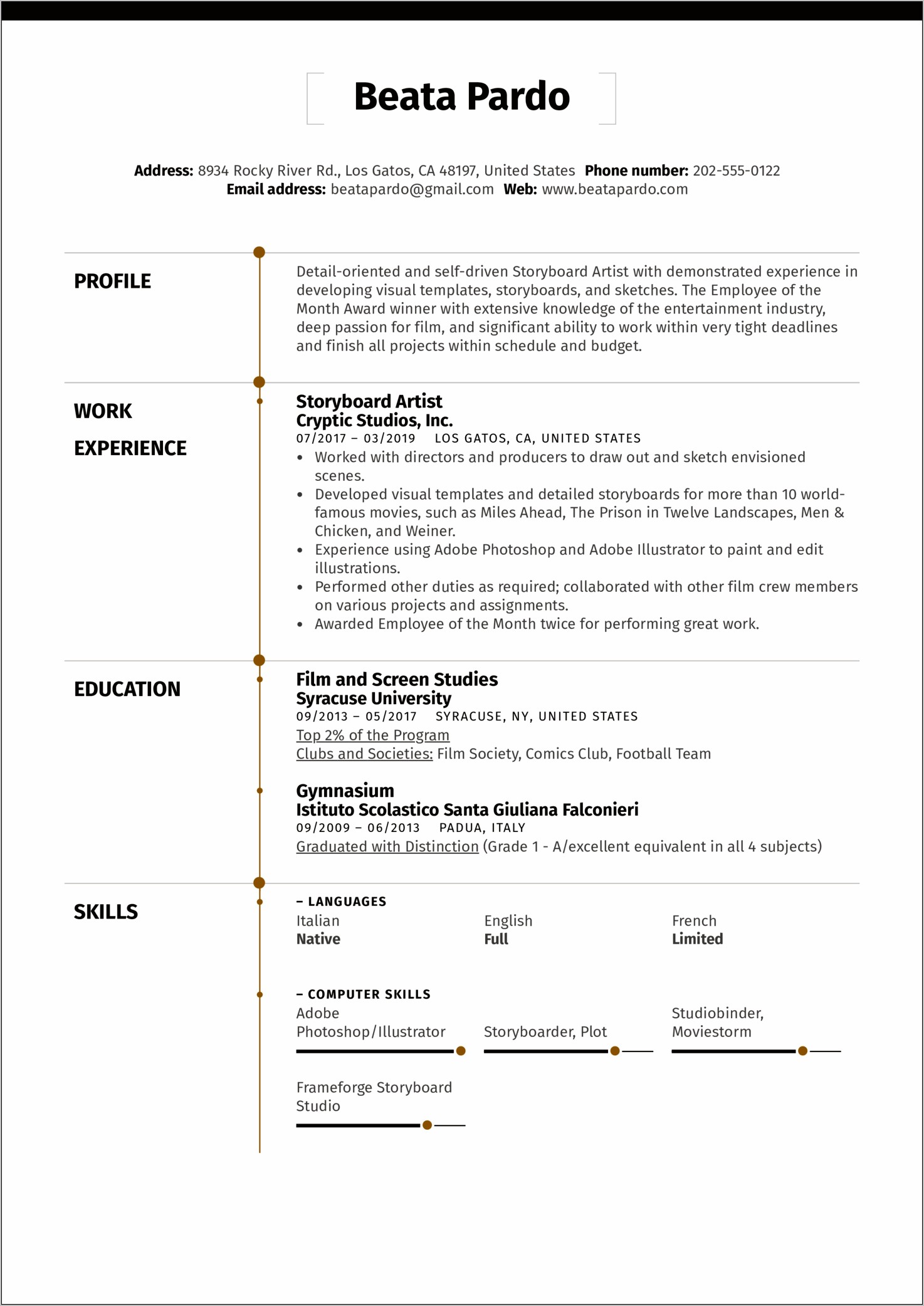 Comic Book Store Resume Examples