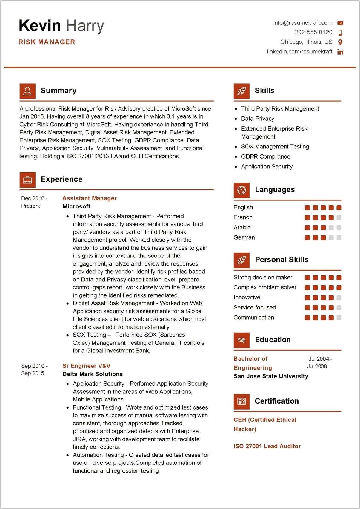 Compliance Project Manager Resume Sample