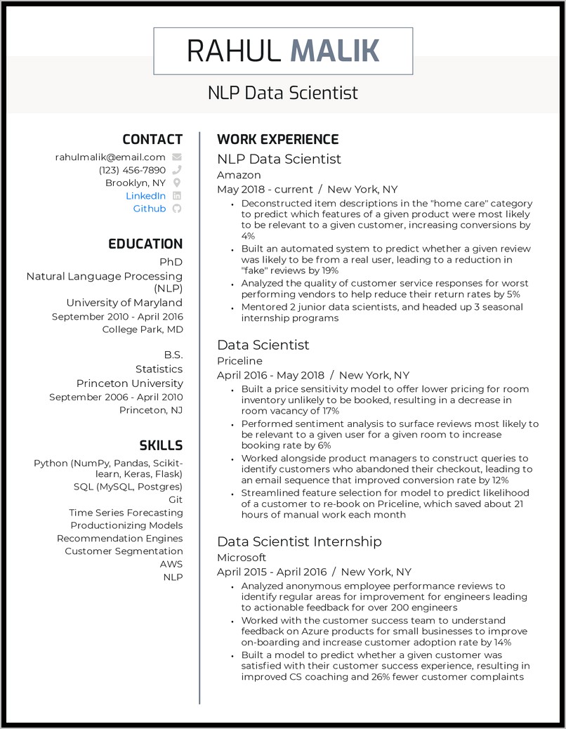 Computer Science Resume Sample Doc