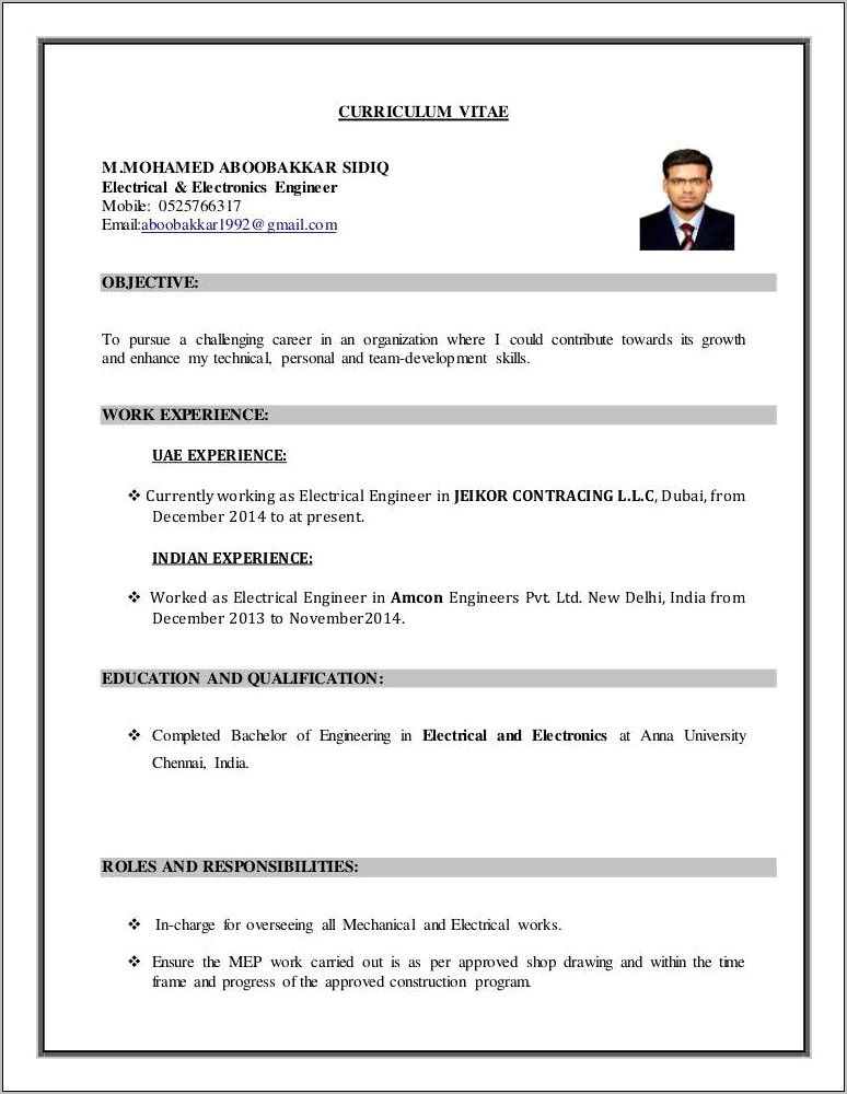 Construction Mechanical Engineer Resume Objective