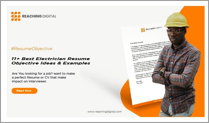 Construction Worker Resume Objective Example
