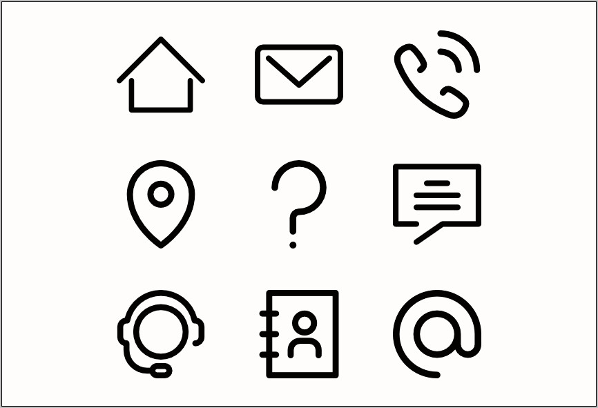 Contact Icons For Resume Free