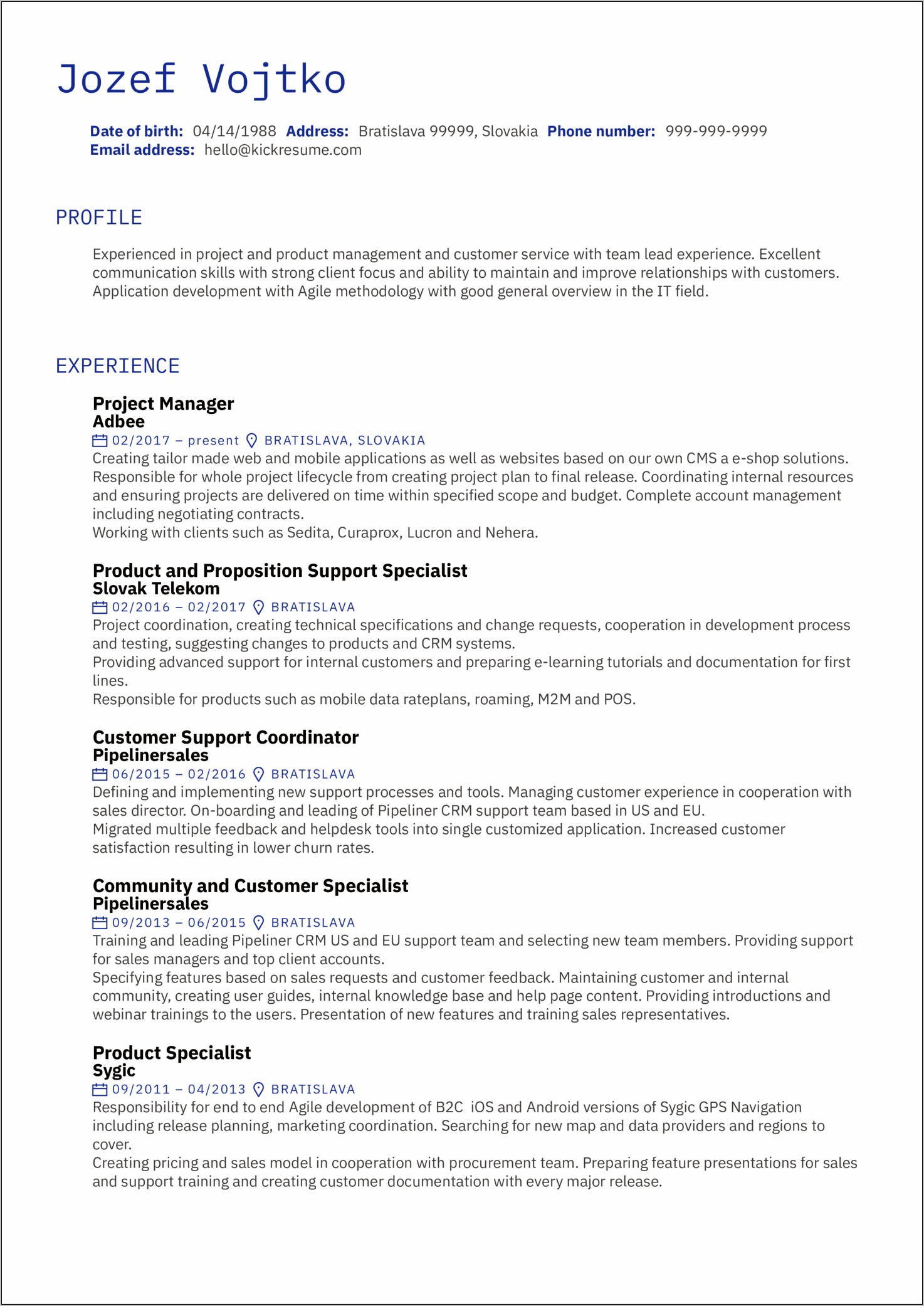 Content Management Systems Cms Resume