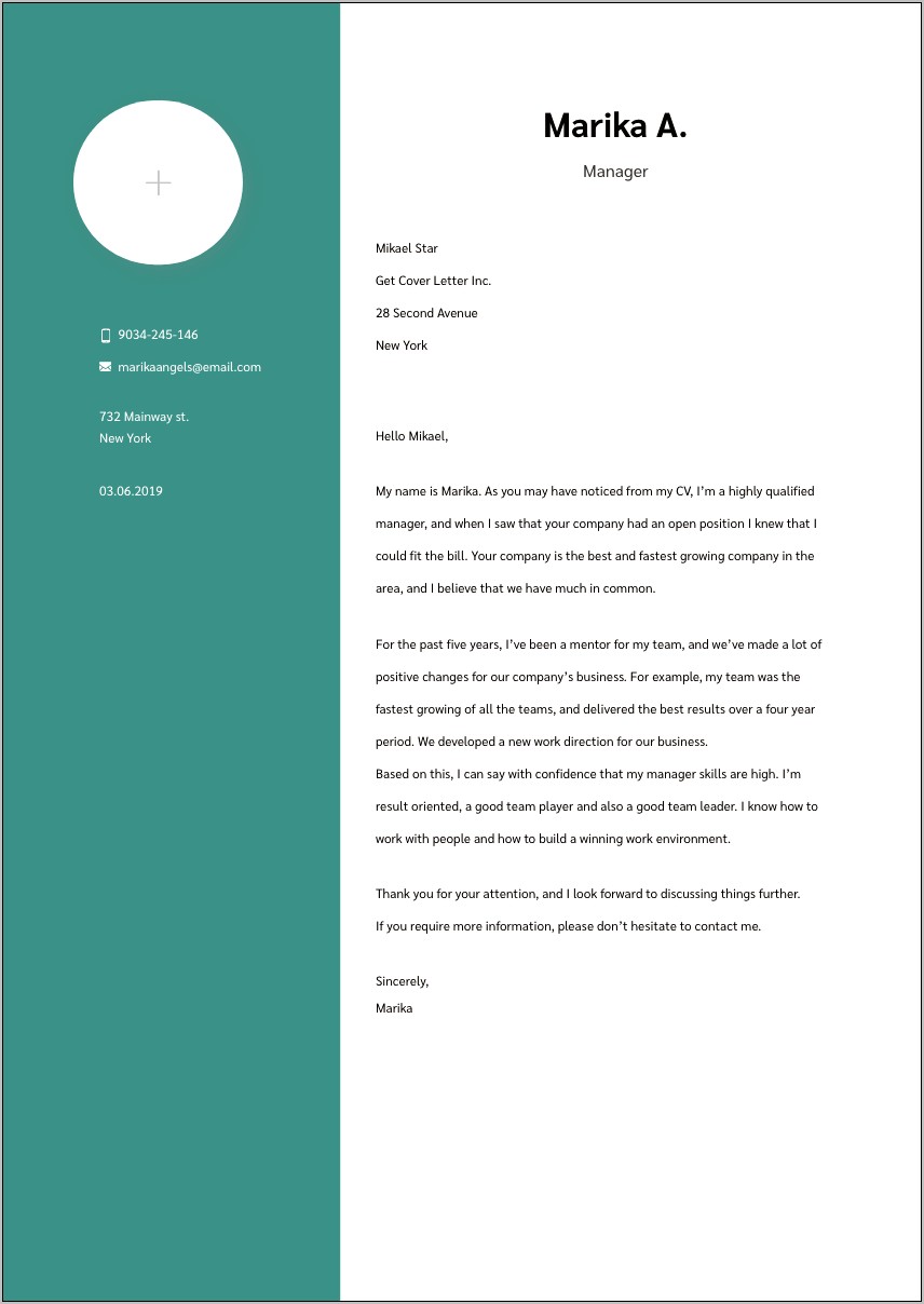 Cook Resume Cover Letter Samples