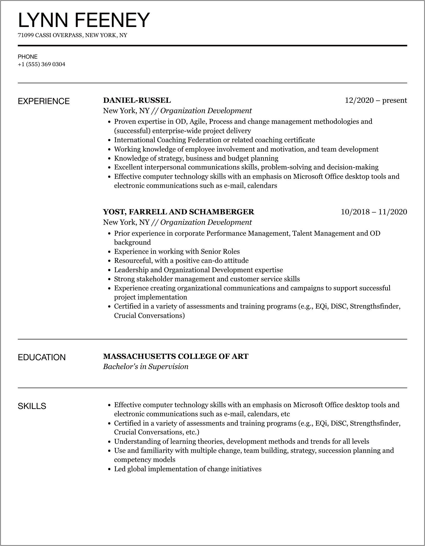 Core Competencies Example On Resume