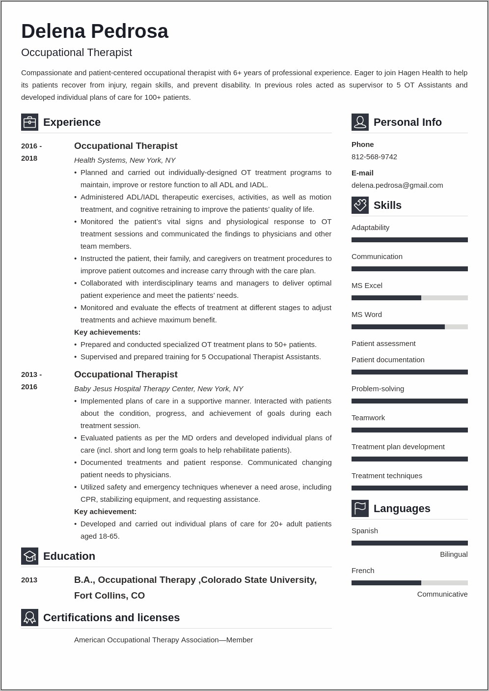 Cota L Objective Resume Examples