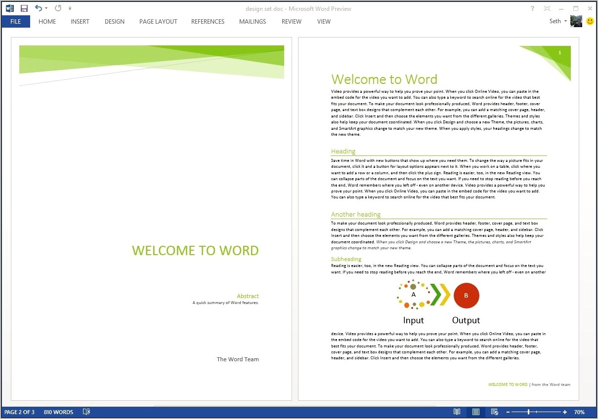 Cover Page Template Word 2013 Download