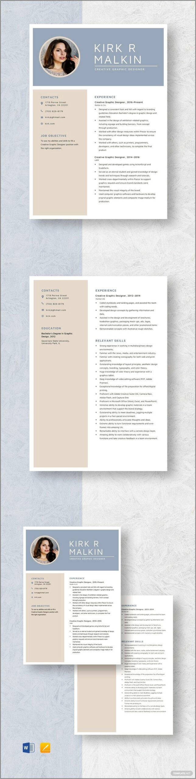 Creative Market Free Resume Template