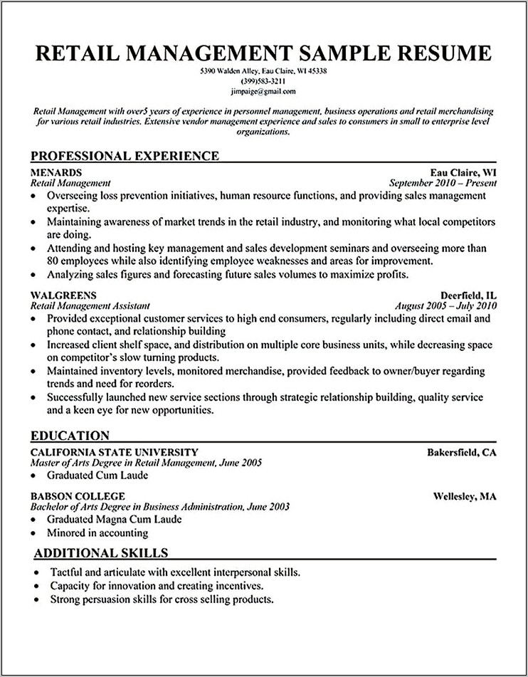 Cross Selling Example On Resume