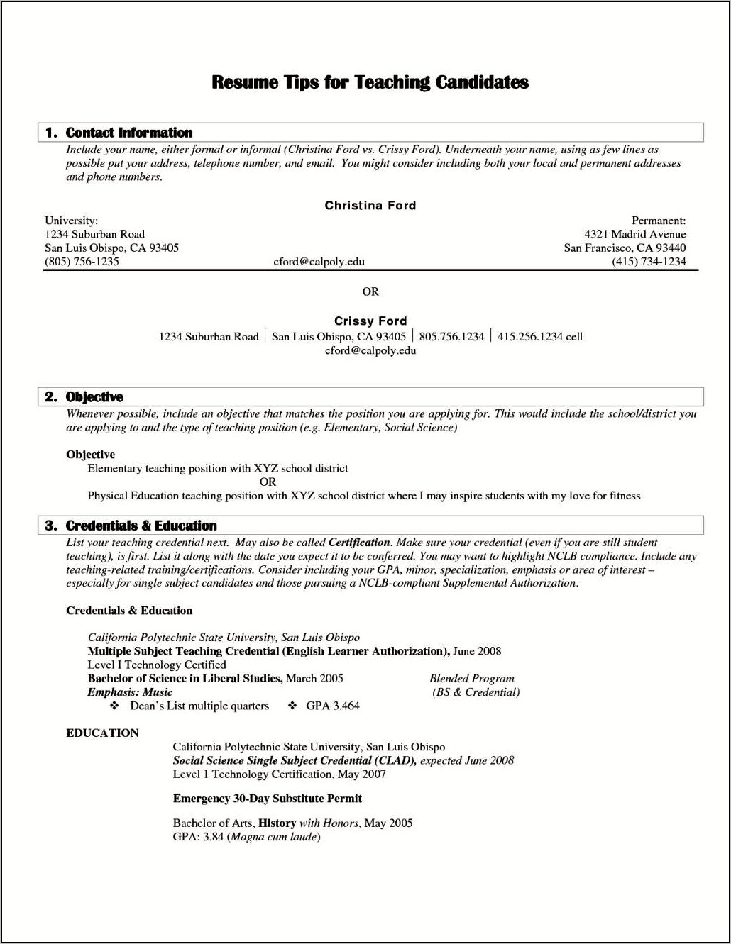 Cum Laude On Resume Example