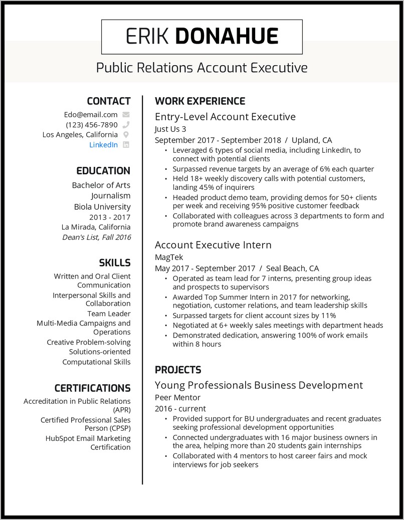 Customer Account Manager Skills Resume