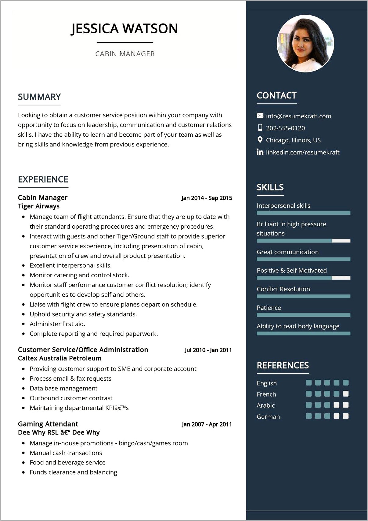 Customer Service Resume Sample Australia