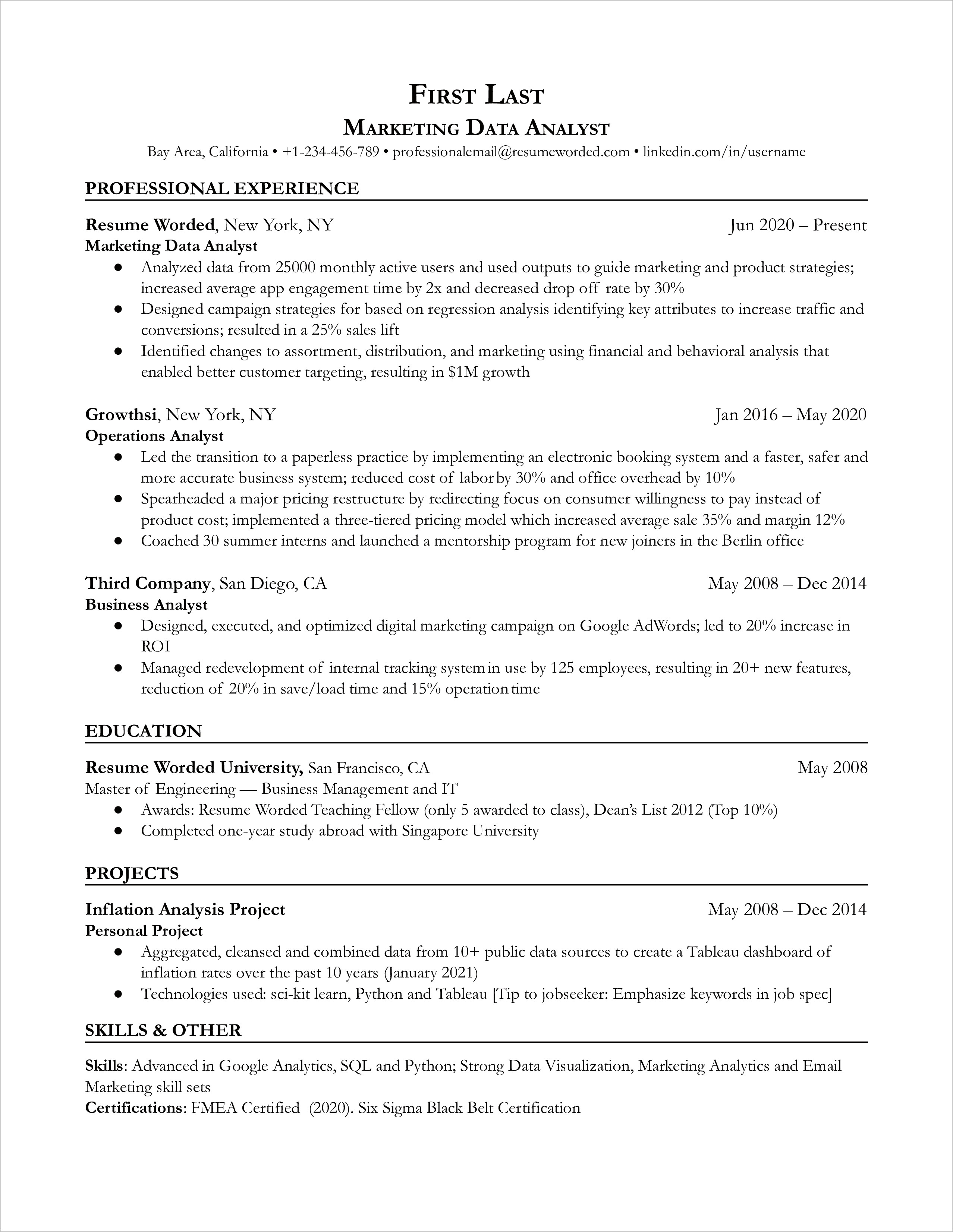 Database Analyst Resume Job Description