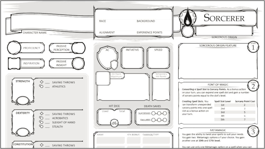 D&d Character Backstory Template Download